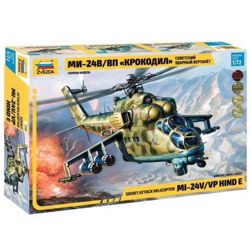 Soviet attack helicopter MI-24V/VP Hind E by Zvezda