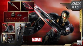 Iron Man Mark 50 (Black X Gold) Infinity Saga DLX 1/12 Action Figure by ThreeZero