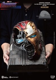Iron Man Mark50 Helmet Battle Damaged Avengers Endgame Master Craft Statue by Beast Kingdom