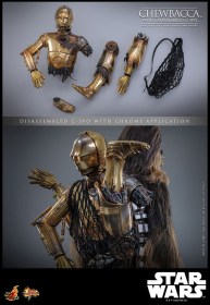 Chewbacca with Disassembled C-3PO Star Wars Episode V Movie Masterpiece 1/6 Action Figure by Hot Toys