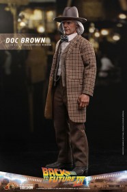 Doc Brown Back To The Zukunft III Movie Masterpiece 1/6 Action Figure by Hot Toys