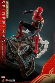 Spider-Man (Integrated Suit) Deluxe Ver. Spider-Man Far From Home Movie Masterpiece 1/6 Action Figure by Hot Toys