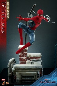 Spider-Man (New Red and Blue Suit) (Deluxe Version) Spider-Man No Way Home Movie Masterpiece 1/6 Action Figure by Hot Toys