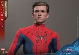 Spider-Man (New Red and Blue Suit) (Deluxe Version) Spider-Man No Way Home Movie Masterpiece 1/6 Action Figure by Hot Toys