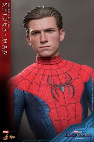 Spider-Man (New Red and Blue Suit) Spider-Man No Way Home Movie Masterpiece 1/6 Action Figure by Hot Toys