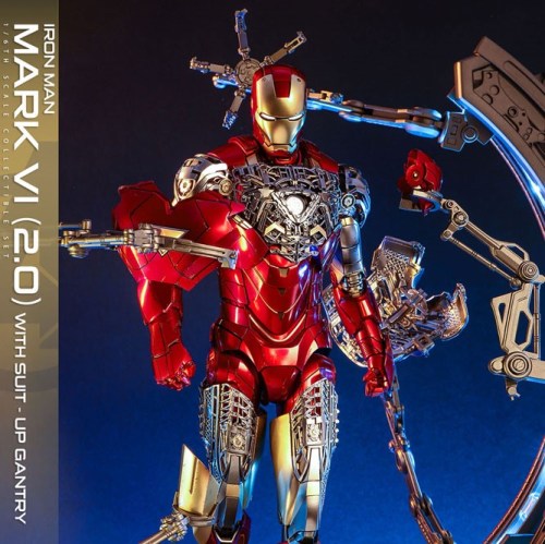 Hot Toys Iron Man Mark IV with Suit-Up Gantry Collectible Set - Movie Masterpiece Series Action Figure