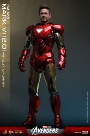 Iron Man Mark VI (2.0) with Suit-Up Gantry Marvel's The Avengers Movie Masterpiece Diecast 1/6 Action Figure by Hot Toys