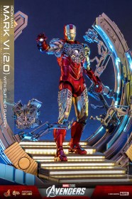 Iron Man Mark VI (2.0) with Suit-Up Gantry Marvel's The Avengers Movie Masterpiece Diecast 1/6 Action Figure by Hot Toys