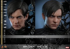 Spider-Man (Black Suit) Deluxe Version Spider-Man 3 Movie Masterpiece 1/6 Action Figure by Hot Toys