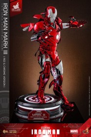 Iron Man Mark III (Red & Chrome Version) Exclusive Iron Man Movie Masterpiece Diecast 1/6 Action Figure by Hot Toys