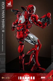 Iron Man Mark III (Red & Chrome Version) Exclusive Iron Man Movie Masterpiece Diecast 1/6 Action Figure by Hot Toys