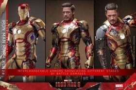 Iron Man Mark XLII (2.0) Deluxe Iron Man 3 Movie Masterpiece Diecast 1/6 Action Figure by Hot Toys