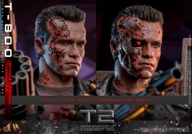 T-800 Battle Damaged Version 2.0 Terminator 2 Movie Masterpiece 1/6 Action Figure by Hot Toys