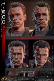 T-800 Battle Damaged Version 2.0 Terminator 2 Movie Masterpiece 1/6 Action Figure by Hot Toys