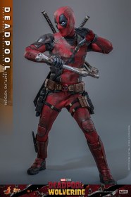 Deadpool (Battling Version) Deadpool & Wolverine Movie Masterpiece 1/6 Action Figure by Hot Toys