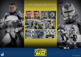 Clone Commander Wolffe Star Wars The Clone Wars 1/6 Action Figure by Hot Toys