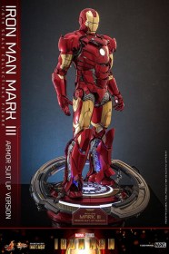 Iron Man Mark III (Armor Suit Up Version) Iron Man Diecast 1/6 Action Figure by Hot Toys