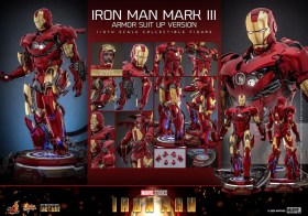 Iron Man Mark III (Armor Suit Up Version) Iron Man Diecast 1/6 Action Figure by Hot Toys
