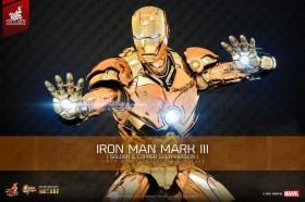 Iron Man Mark III (Golden & Copper Gold Version) Exclusive Diecast 1/6 Action Figure by Hot Toys 