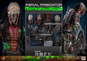 Feral Predator (Battle Damaged Version) Prey 1/6 Action Figure by Hot Toys