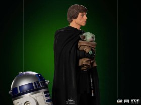 Luke Skywalker, R2-D2 & Grogu Star Wars The Mandalorian Legacy Replica 1/4 Statue by Iron Studios