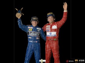 Alain Prost & Ayrton Senna (The Last Podium 1993) Ayrton Senna Deluxe Art 1/10 Scale Statue by Iron Studios
