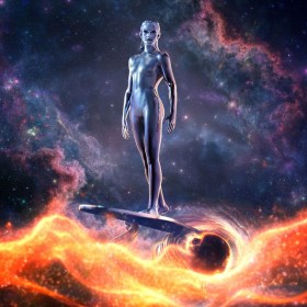 Silver Surfer Fantastic Four Art 1/10 Scale Statue by Iron Studios