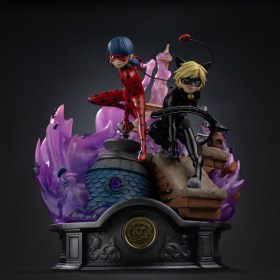 Lady Bug and Cat Noir Signed Edition Miraculous Deluxe Art 1/10 Scale Statue by Iron Studios