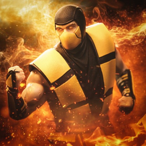 Scorpion (Variant) Mortal Kombat Art 1/10 Scale Statue by Iron Studios