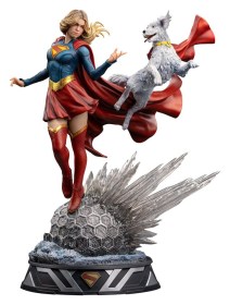 Supergirl & Krypto Supergirl (2026) Art 1/10 Scale Statue by Iron Studios