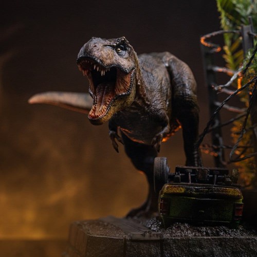 T-Rex Breakout Set A Jurassic Park Icons Statue by Iron Studios