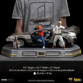 DeLorean Full Set Back to the Future Art 1/10 Scale Statue by Iron Studios