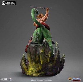 He-man and Battle Cat Deluxe Masters of the Universe Art 1/10 Scale Statue by Iron Studios