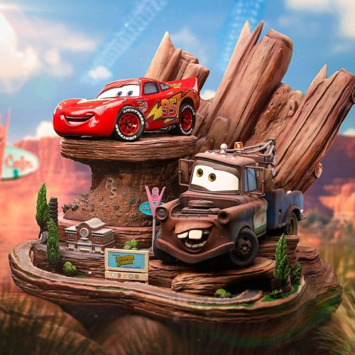 Lightning Mcqueen & Tow Mater Cars Deluxe Art 1/10 Scale Statue by Iron Studios