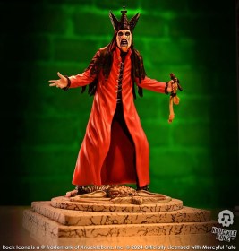 King Diamond III (Red Version) Mercyful Fate Rock Iconz Statue by Knucklebonz