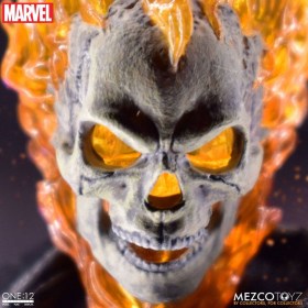 Ghost Rider & Hell Cycle Ghost Rider 1/12 Action Figure & Vehicle with Sound & Light Up by Mezco Toys