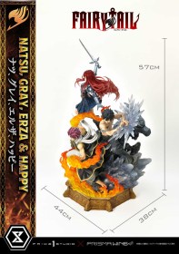 Natsu, Gray, Erza, Happy Deluxe Version Fairy Tail PVC 1/7 Statue by Prime 1 Studio