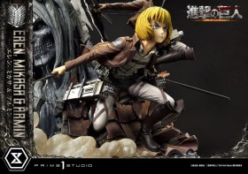 Eren, Mikasa, & Armin Attack on Titan Ultimate Premium Masterline Statue by Prime 1 Studio