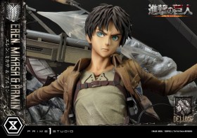 Eren, Mikasa, & Armin Deluxe Bonus Version Attack on Titan Ultimate Premium Masterline Statue by Prime 1 Studio