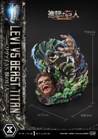 Levi Versus Beast Titan Attack on Titan 1/4 Statue by Prime 1 Studio