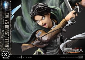 Levi Versus Beast Titan Bonus Version Attack on Titan 1/4 Statue by Prime 1 Studio