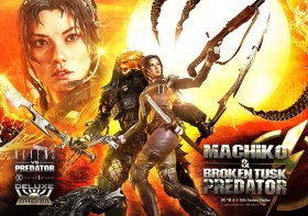 Machiko & Broken Tusk Predator DX Bonus Version Aliens vs. Predator (Comic) 1/4 Statue by Prime 1 Studio