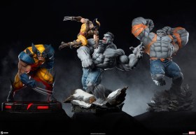 Grey Hulk vs Wolverine Marvel Statue by Sideshow Collectibles