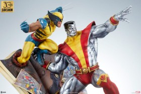 Colossus and Wolverine Fastball Special Marvel Statue by Sideshow Collectibles