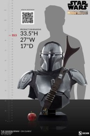Din Djarin The Mandalorian Star Wars The Mandalorian Life-Size Bust by Sideshow Collectibles