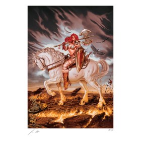 Red Sonja World on Fire unframed Dynamite Entertainment Art Print by Sideshow Collectibles