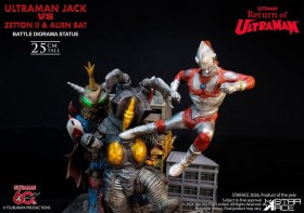 Ultraman Jack vs Zetton II & Alien Bat Battle scene Return of Ultraman Diorama 1/8 Statue by Star Ace Toys