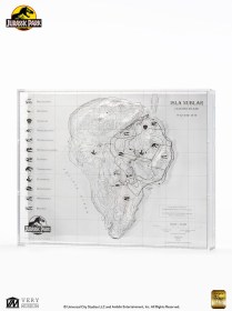 Topographic Map Isla Nublar Jurassic Park by ECC