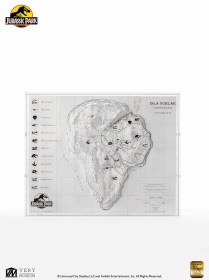 Topographic Map Isla Nublar Jurassic Park by ECC