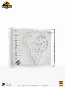 Topographic Map Isla Nublar Jurassic Park by ECC